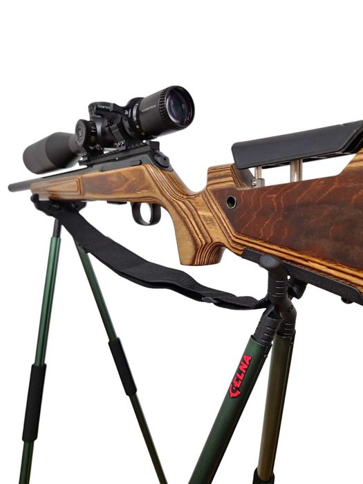 Pastorał myśliwski kraczka, 4 nogi, 2 punkty podparcia (zielony)–CELNA