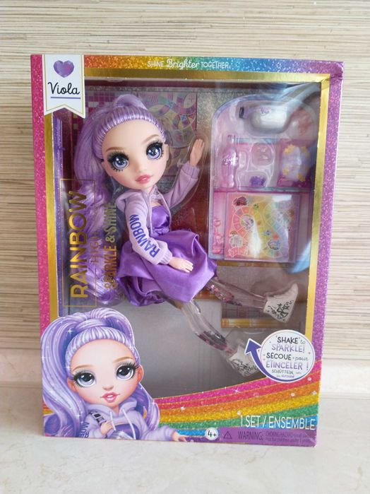 NOWA Rainbow High Modna Lalka VIOLA Sparkle Shine Fashion + Akcesoria