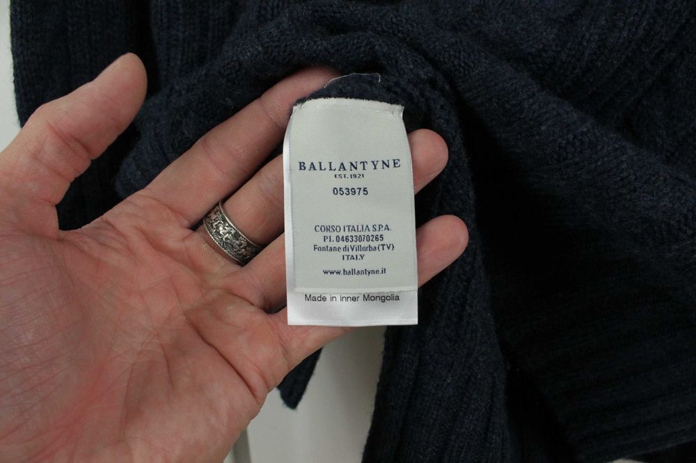 Преміальний вовняний светр Ballantyne Cable Knit Wool Sweater 44 Л