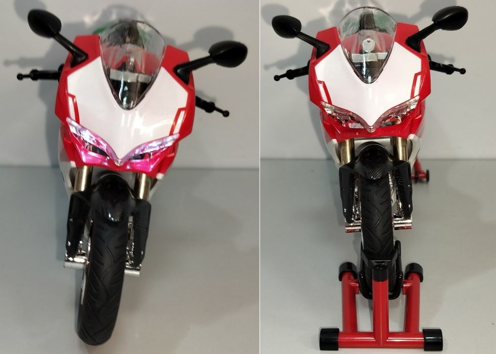 Ducati 1199 Panigale с паром модель мотоцикла 1:9 со звуком и светом