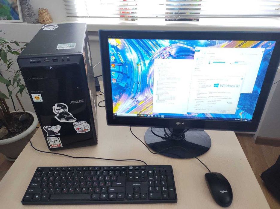 Ігровий ПК ASUS +Монітор LG 22" Core i3 +16Gb +SSD +GeForce GTX 1050