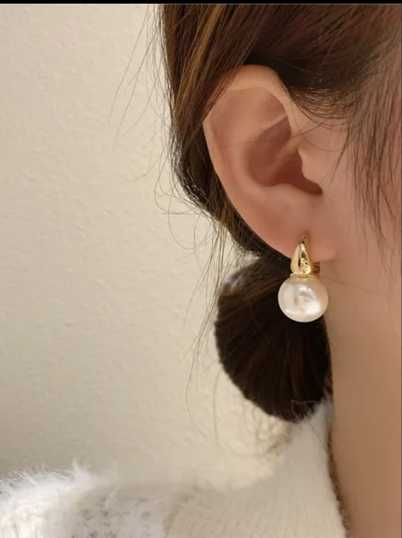 Сережки з жемчугом та намистом набір