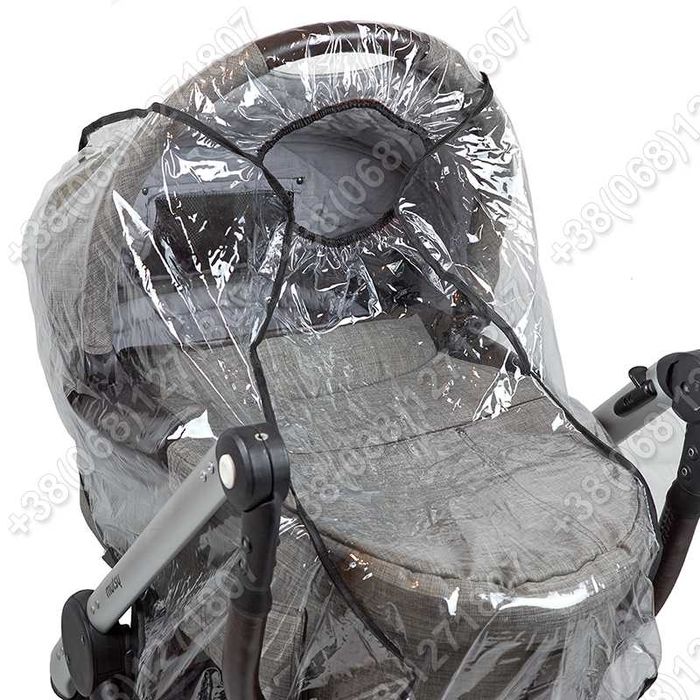 Дождевик на коляску люльку универсальный с окошком на резинке дощовик