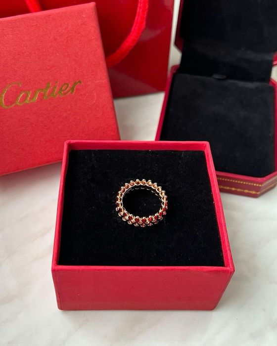 Кольцо сережки в стиле Картье клаш  cartier clash 16 17 18 размер
