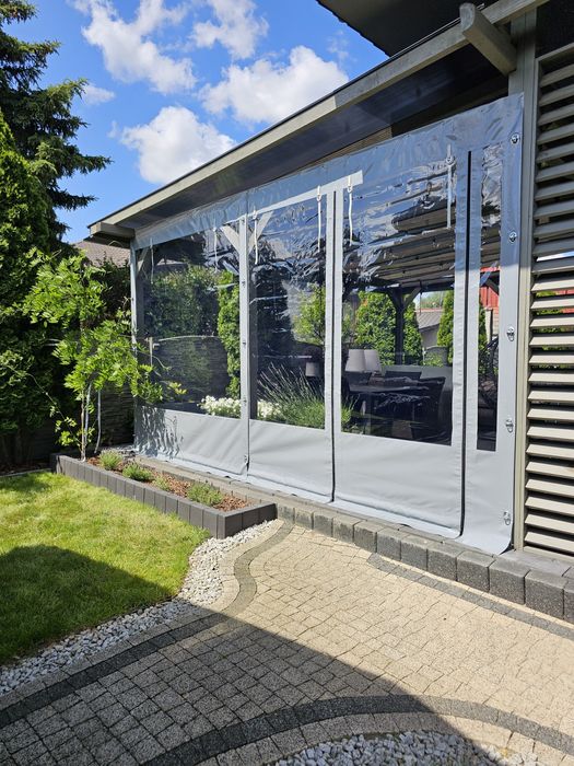 PLANDEKA na wymiar osłona zabudowa tarasu zasłona na altane