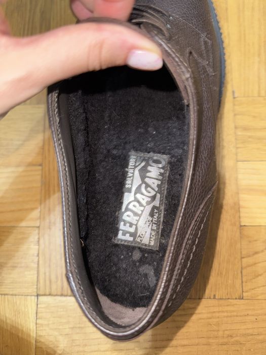 Чоловічі туфлі Salvadore Ferragamo оригінал хутро нові