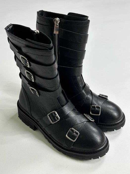 Черевики indie sleeze казаки hedi boy archive boots black архив чорні
