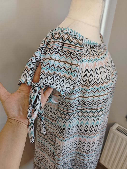 Sukienka letnia plażowa 100% rayon 12 M&G moda L zwiewna