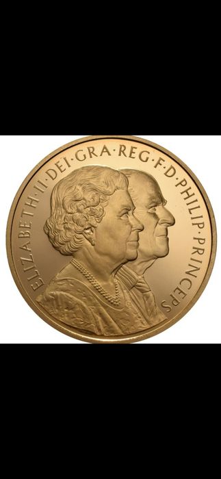 Moeda Ouro 5 £ Libras  Ano  2007