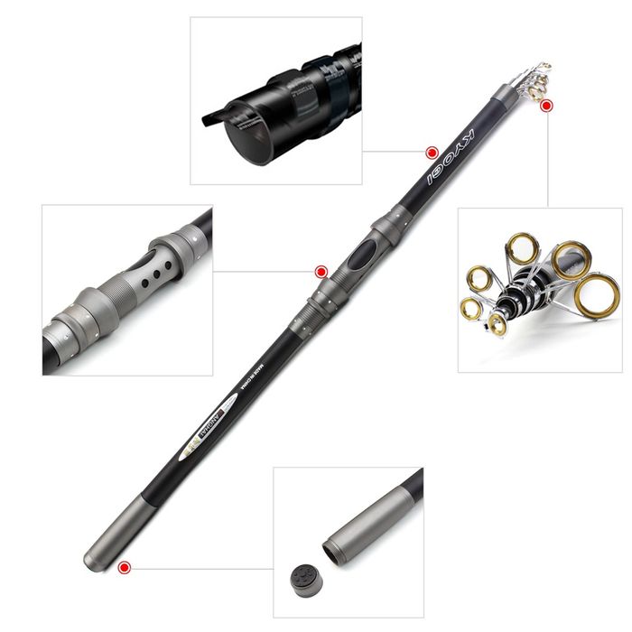 Спиннинг телескопический карповый WeiDa Boya by WD и Kyogi 2.1-3,6м (