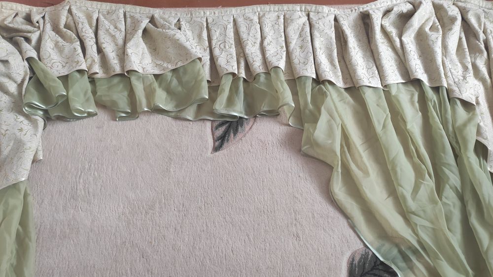 Штори оливкові кімната зал