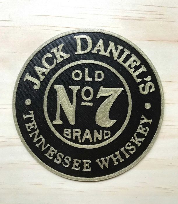 Base para copos Jack Daniel's / Base copos personalizável-Impressão 3D