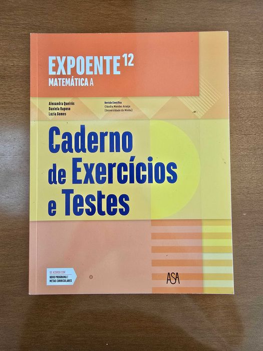 Expoente 12 - 12° ano - Matemática A - Caderno de Exercícios e Testes + Provas Modelo de Exame