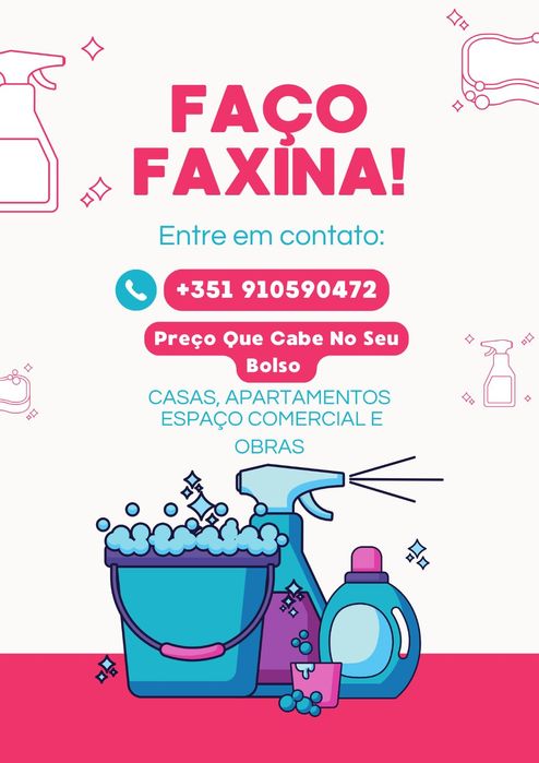 Faço limpezas Domésticas