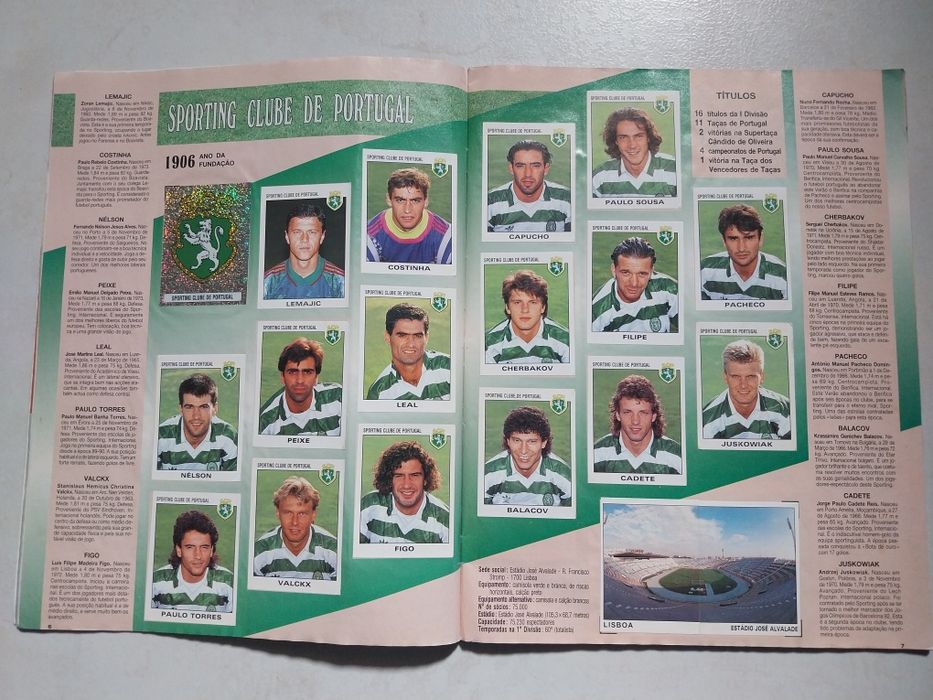 Caderneta Completa - Futebol 93-94