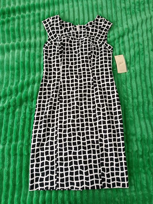 Sukienka klasyczna biało czarna rozmiar 38