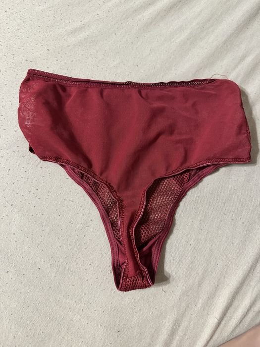 Bordowa koszulka nocna + majtki