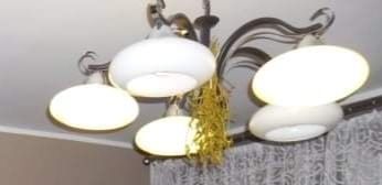 Żyrandol 5x klosz owalny