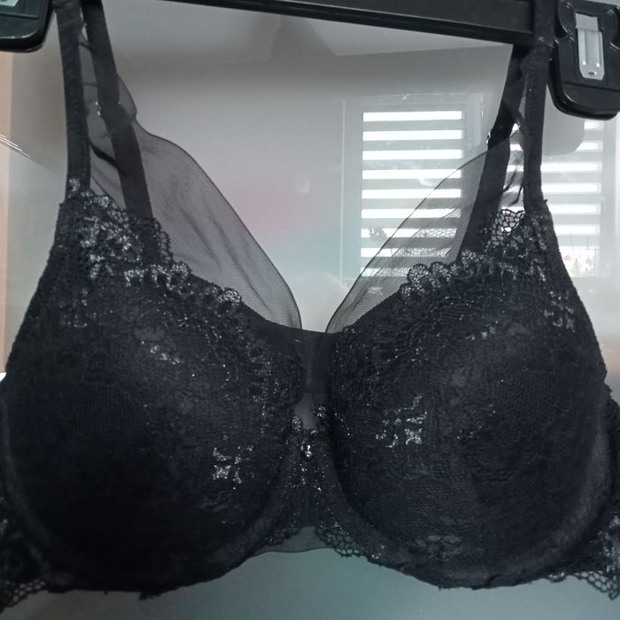 Biustonosz push up, koronkowy, czarny Esotiq  75C