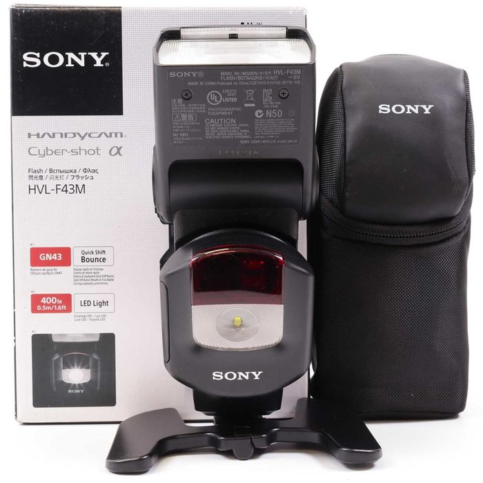 Вспышка Sony HVL-43M ! Полный комплект ! =НОВАЯ= (для Sony NEX, A5000, A6000, A7, A9)
