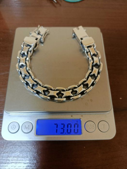 Серебряный браслет 925 пробы - Фараон, Двойной Якорь. Срібний Якір