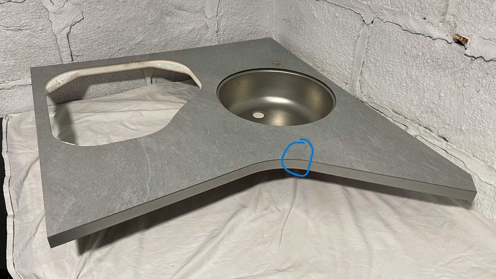 Blat kuchenny ze zlewem. Kamper Dethleffs / Sunlight