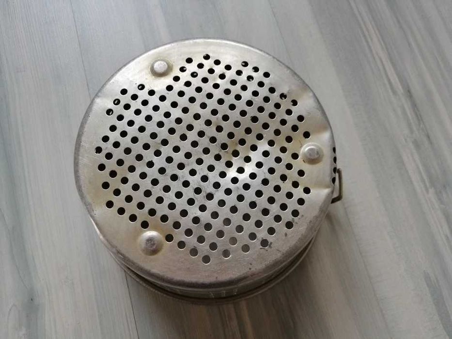 Aluminiowe sitko / durszlak / cedzak. Solidne, wytrzymałe. PRL.