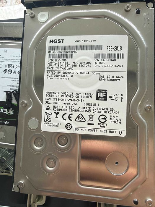 Dyski twarde serwerowe SAS HGST 4TB
