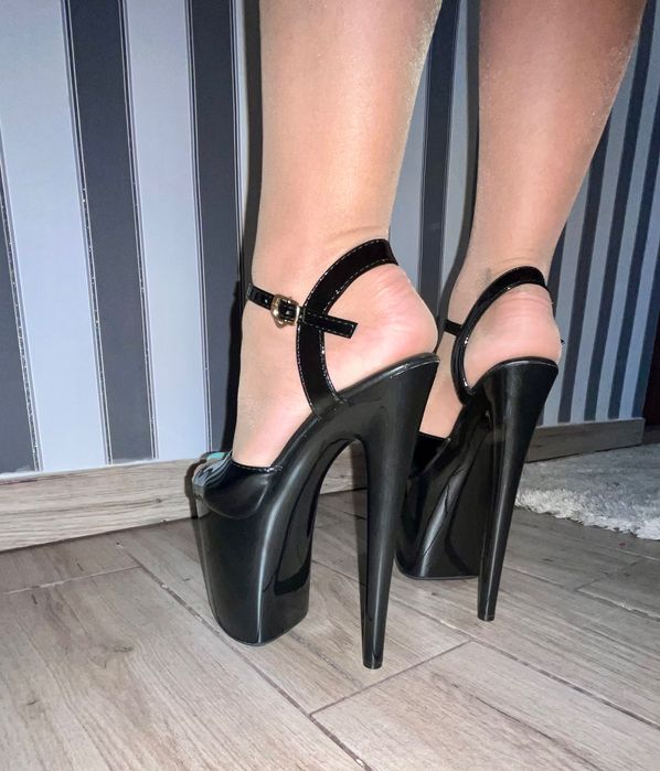 247/ OD RĘKI 37 Szpilki szklanki 20 cm gogo exotic pole dance 35-43EU