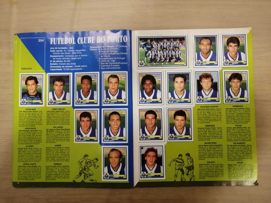 Caderneta Futebol 94-95 - Panini [Incompleta]