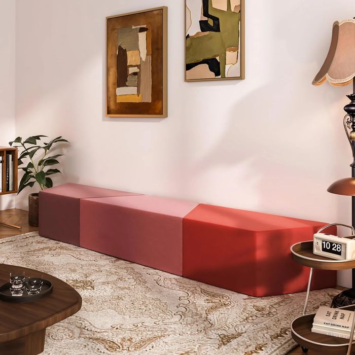 Modułowy Zestaw Aksamitnych Puf