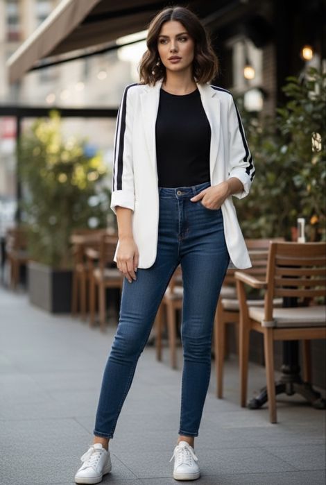 Blaser branco Bershka