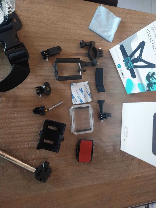 SJCAM SJ5000 + cartão memória + acessórios + arnês (kit completo)