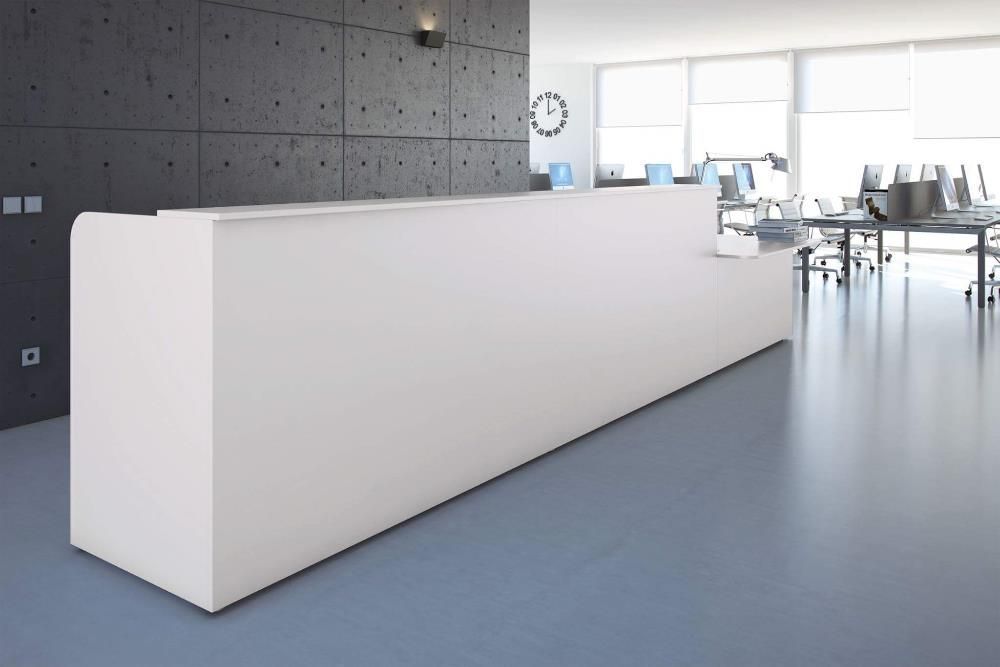 Balcão Recepção curvo reto várias cores e medidas material qualidade