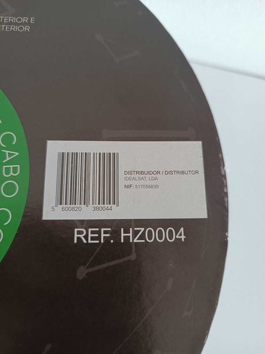 Novidade:Cabo coaxial RG 5 branco – 100 mts – IDEALSAT