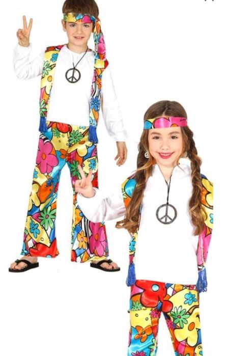 Strój Hipis-Hipiska 3-4 lata