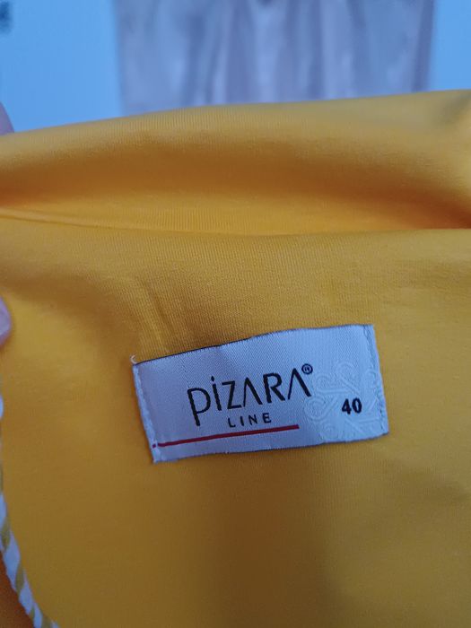 Стильний жовтий піджак / Жакет з підкладкою в смужку