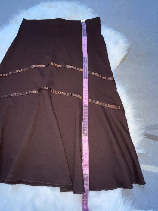 Brązowa spódnica gantos S vintage bawełna midi