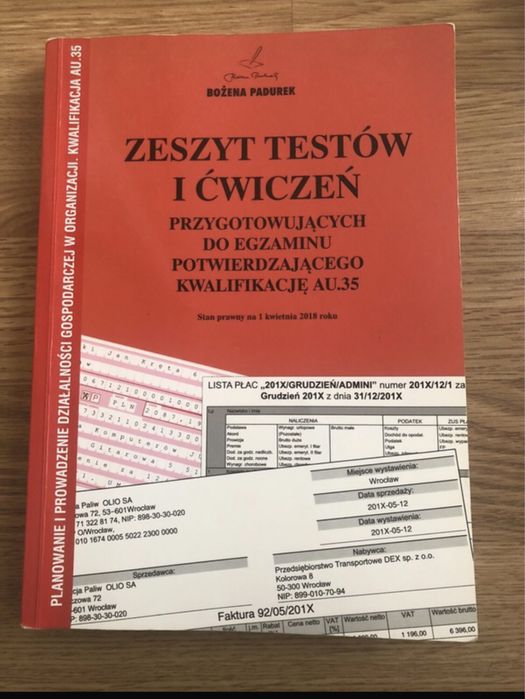 Zeszyt testów i ćwiczeń przygotowujący do kwalifikacji AU.35