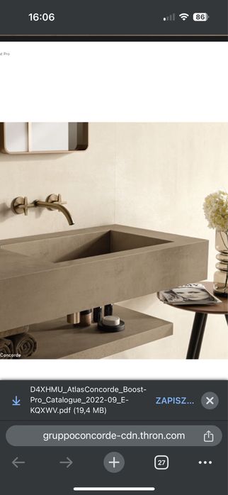 Gres Atlas Concorde Boost Pro Ivory Matt 120 x 120 5.5 m2 duży format