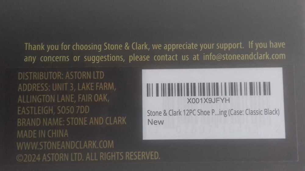 Stone & Clark - kit para limpar e engraxar sapatos