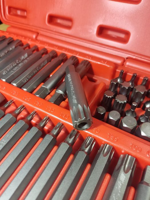 Набор бит TORX, HEX, SPLINE 58ед. Набір біт 3509 JTC насадок торкс