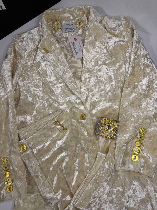 Костюм брюки велюр Schiaparelli