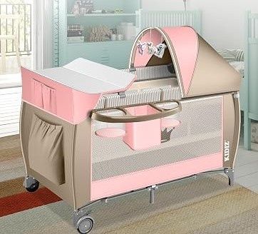 Łóżeczko turystyczne 3w1 kombi, przewijak, moskitiera, zabawki- do 15 kg