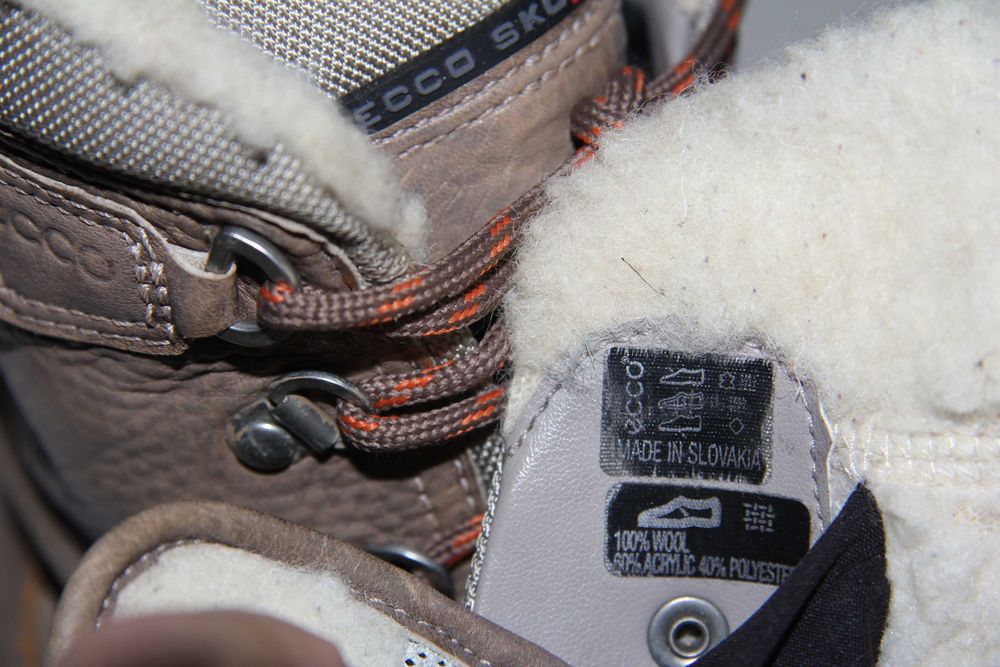 Зимние кожаные полусапожки"ECCO TRACE" 5/39/25см.