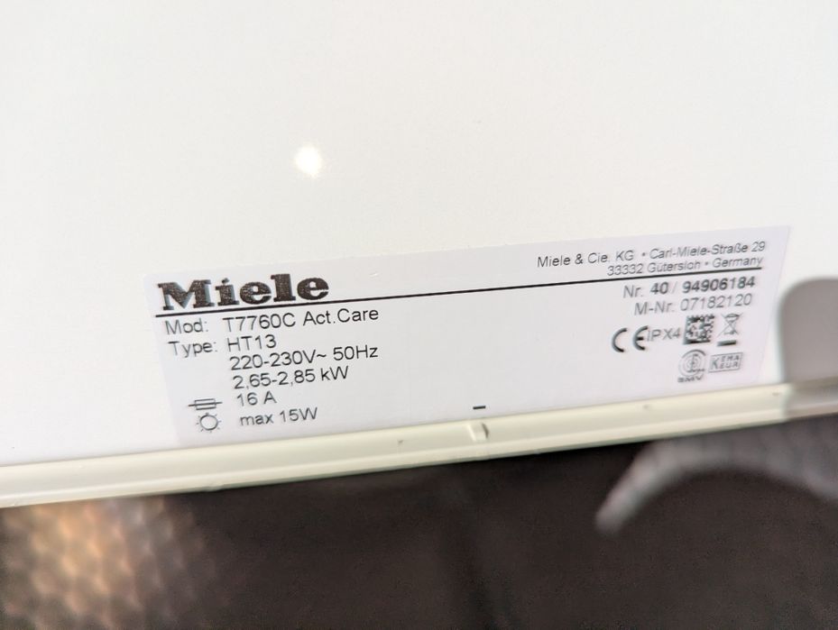 Сушильна машина Miele active care c T7760 / сушка Б/В