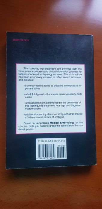 Medical Embryology T. W. Sadler