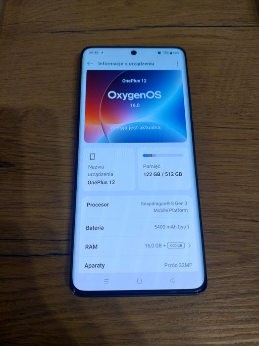 OnePlus 12 16GB/512GB Gwarancja MediaMarkt jak NOWY Słuchawki Lenovo