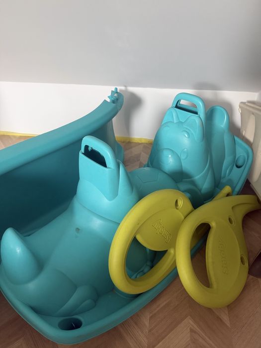 Zjeżdżalnia Ogrodowa 150cm Ślizg Wodny Smoby Dla Dzieci hustawka