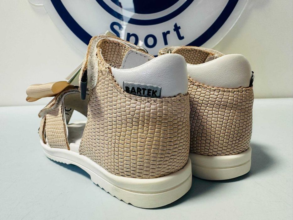 Bartek sandały skóra naturalna profilowane beż  22 - 26 wyprzedaż